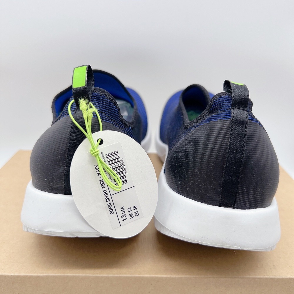 OOFOS OOmg Sport eeZee Low Mens Recovery Comfort Shoes Navy Blue White US 13 - Picture 9 of 15